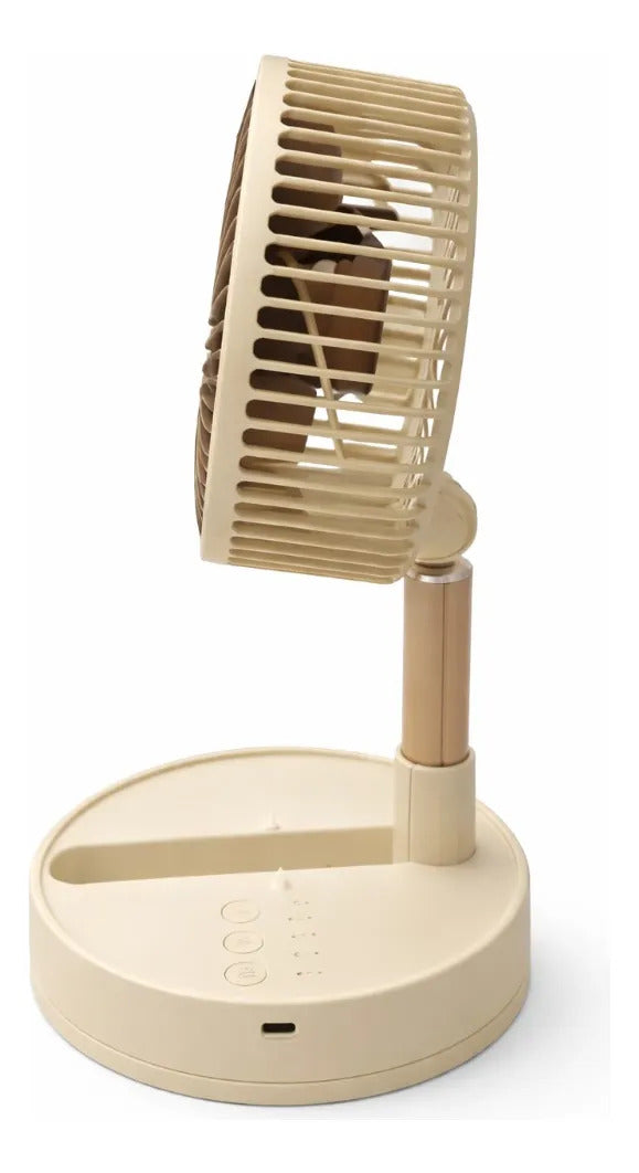 Ventilador De Mesa F46d Oscilante Recargable Con Usb