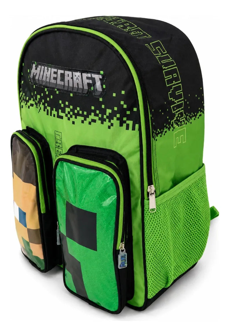 Mochila Minecraft Ruz Para Primaria Con Diseño De Steve