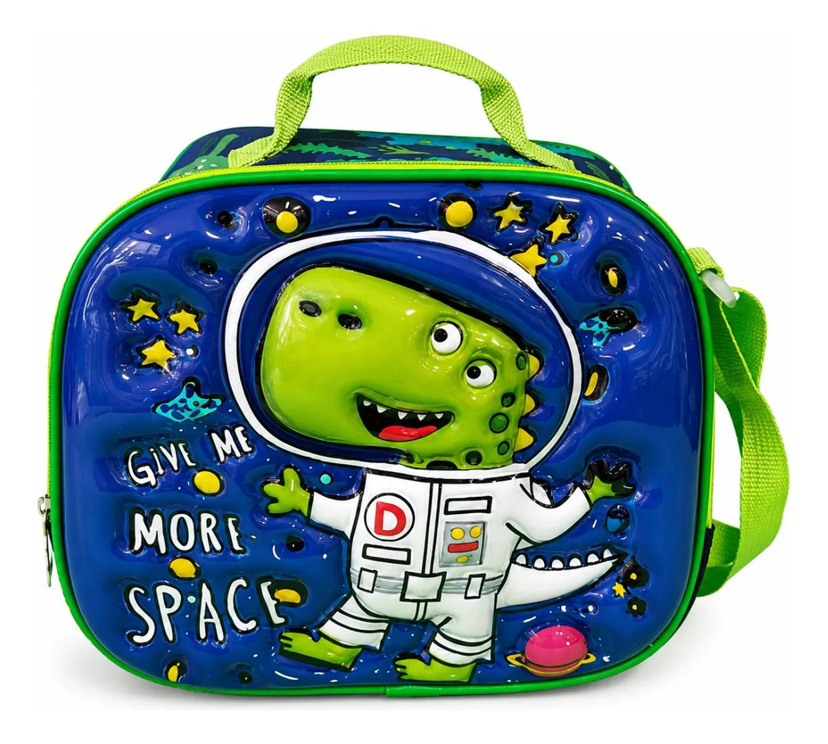 Set Tres Piezas Escolar Dinosaurio Mochila Lonchera Lapicera