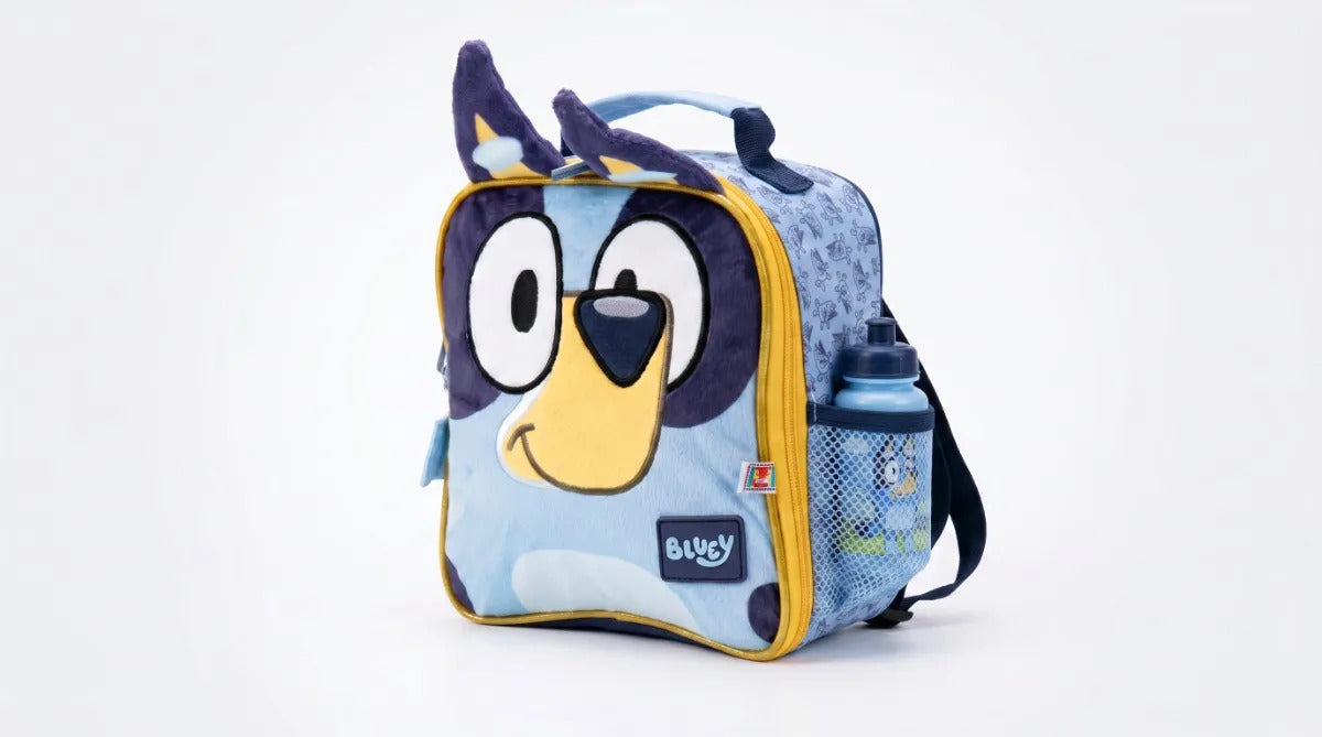 Lonchera Mochila Térmica Fotorama Bluey Afelpada 3d Azul