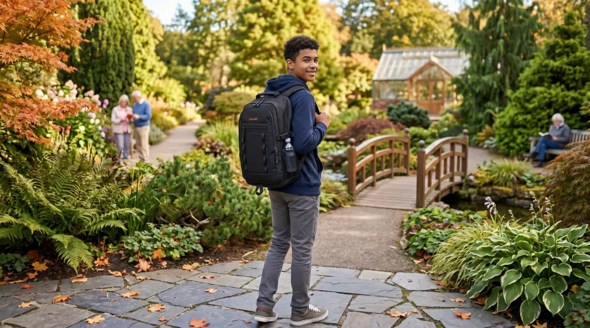 Mochila Negra Lluvia Gran Capacidad Moderna Para Escuela Oficina
