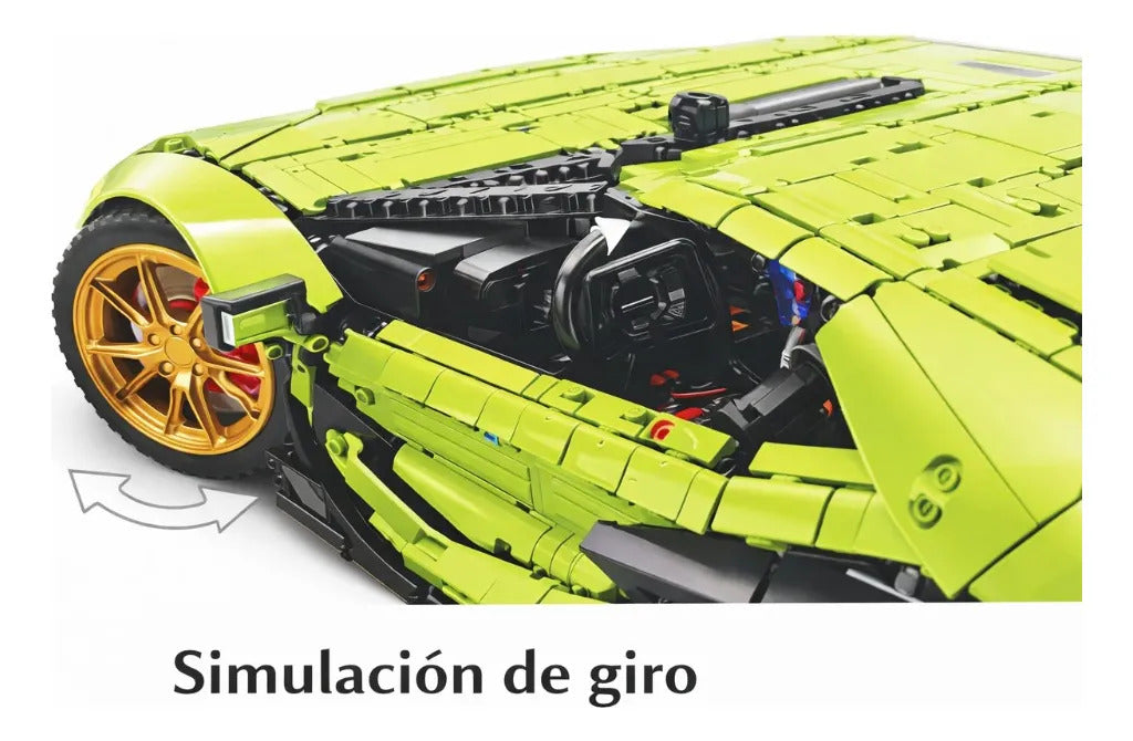 Carro Deportivo De Bloques Escala Lamborghini Rc 6628 Piezas