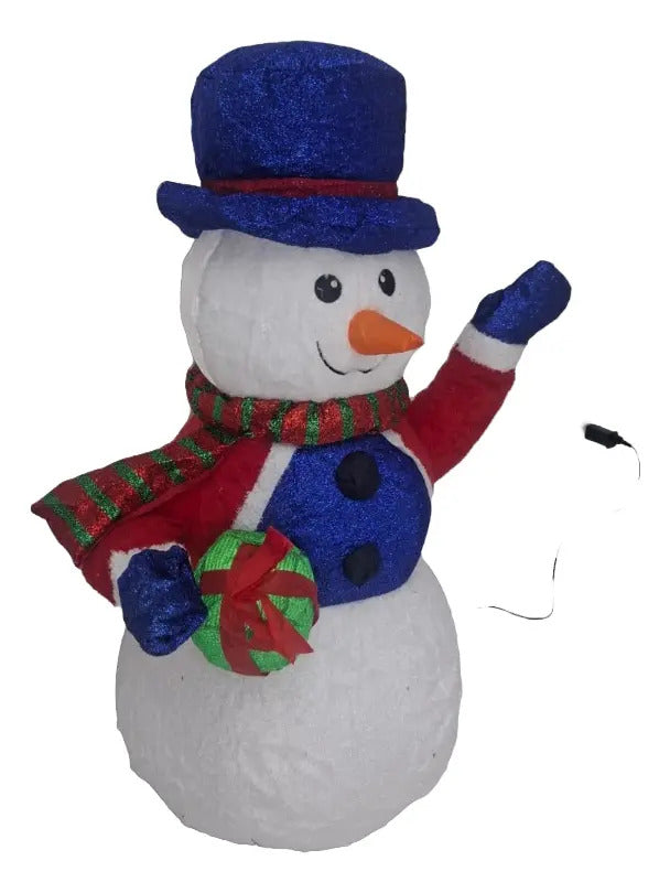Inflable Navideño Muñeco De Nieve Con Regalo Marca Lluvia