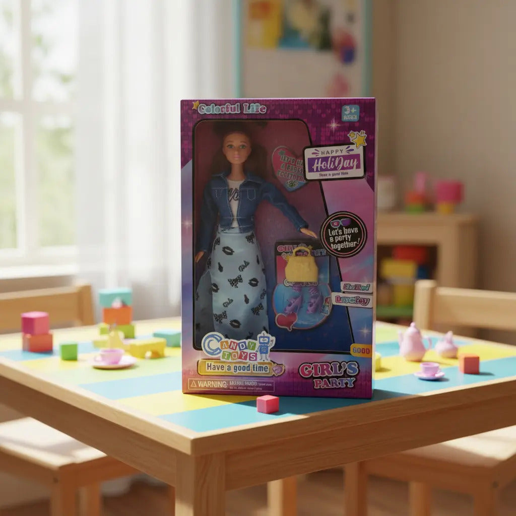 Muñeca Candy Toys Colorful Life Incluye 4 Accesorios
