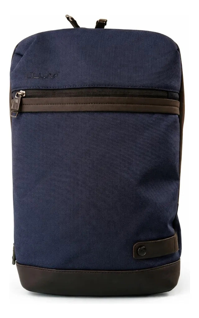 Mochila Lluvia Azul Marino Café Ideal Para Oficina Moderna