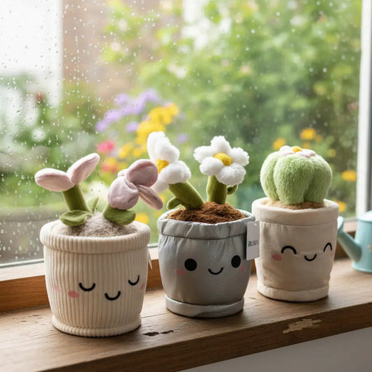 Peluche De Planta Lirio Margarita Y Cactus 28x15x15 Cm Candy