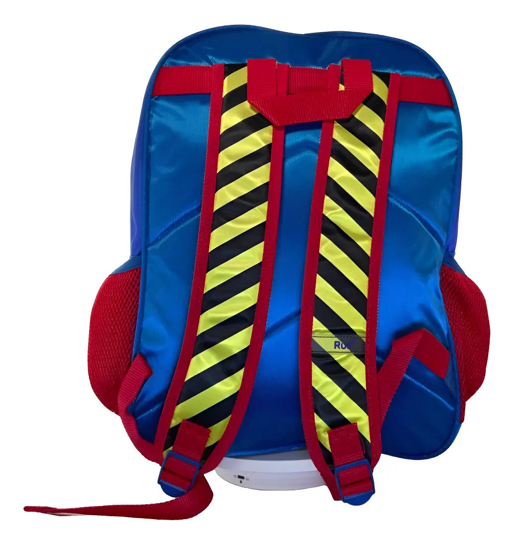 Mochila Primaria Sonic 3d Con Luz Intermitente