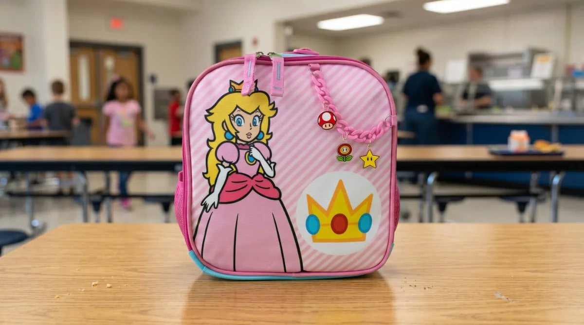 Lonchera Escolar Chenson Princesa Peach Con Cadena De Charms