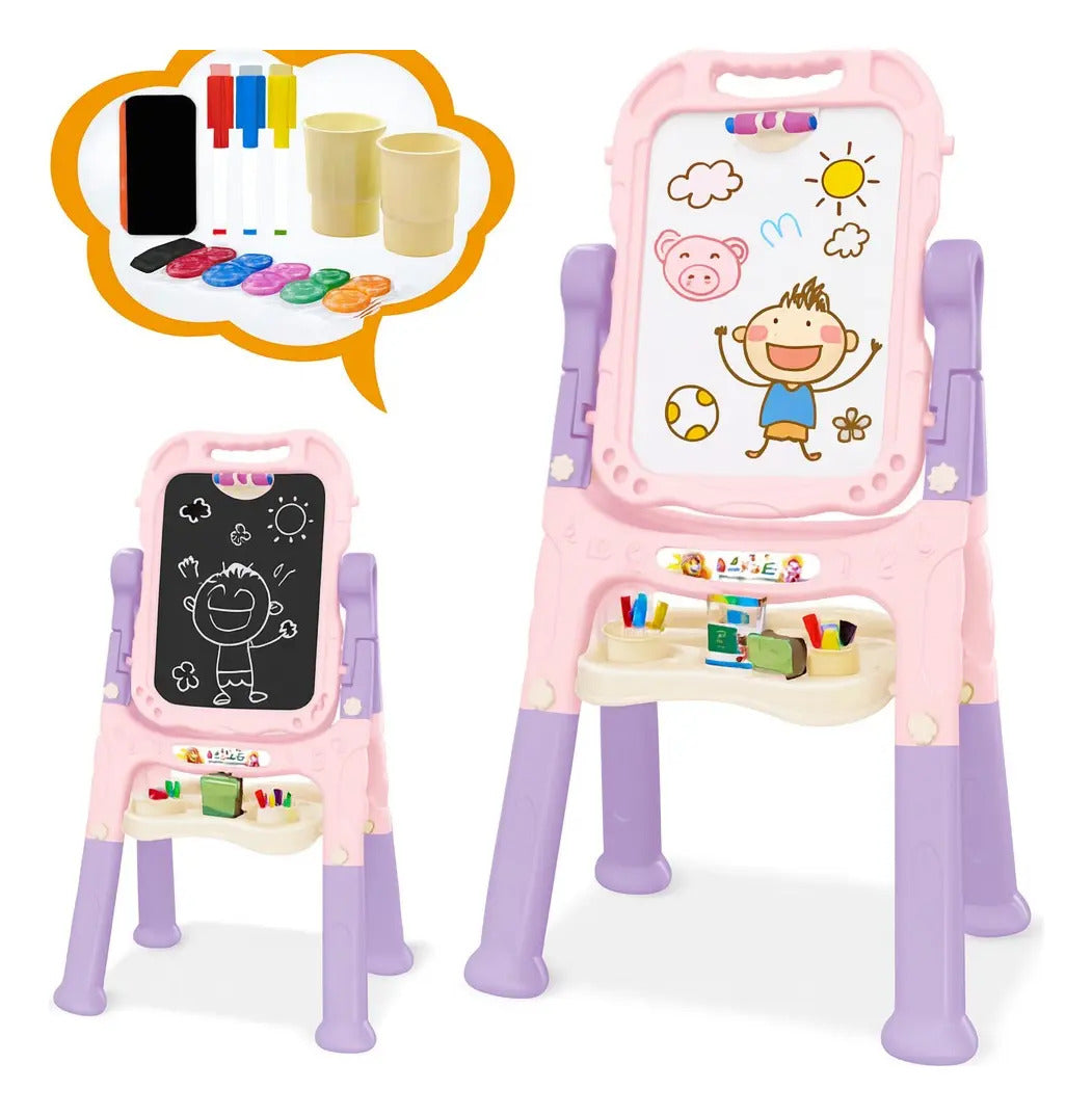 Pizarra 2 En 1 Infantil Con Accesorios 48 Piezas Candy Toys