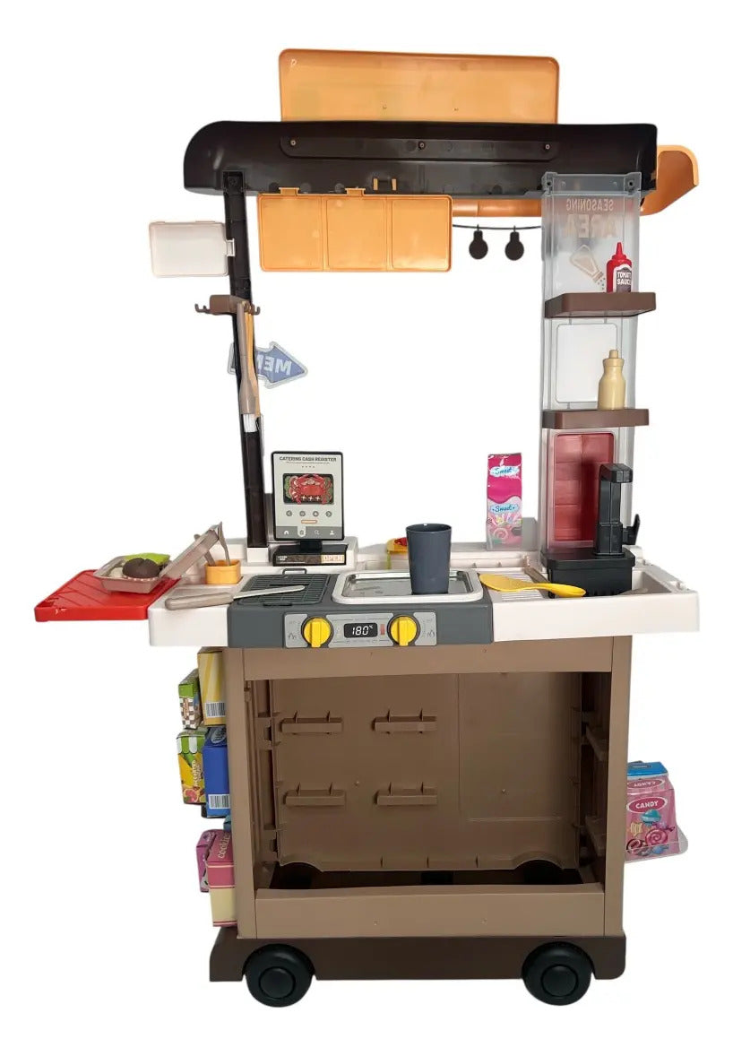 Set De Comida Marca Candy Toys Teppanyaki Grill 83 Piezas