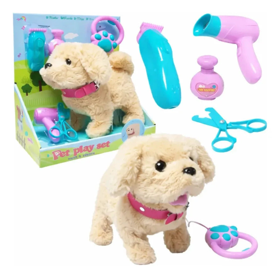 Perrito De Juguete Candy Toys Camina Ladra Con 5 Accesorios