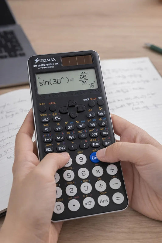 Calculadora Científica Negro Surimax 417 Funciones 2 Líneas
