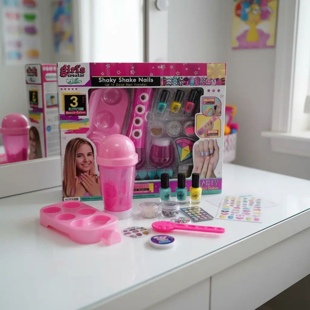 Kit De Uñas Infantil Candy Toys Con Shaker Y Esmaltes
