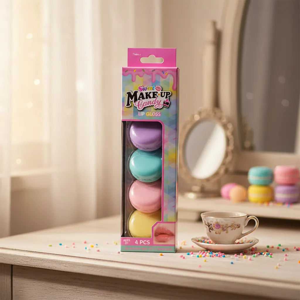 Brillos Labiales En Forma De Macarrones 4 Piezas Candy Toys