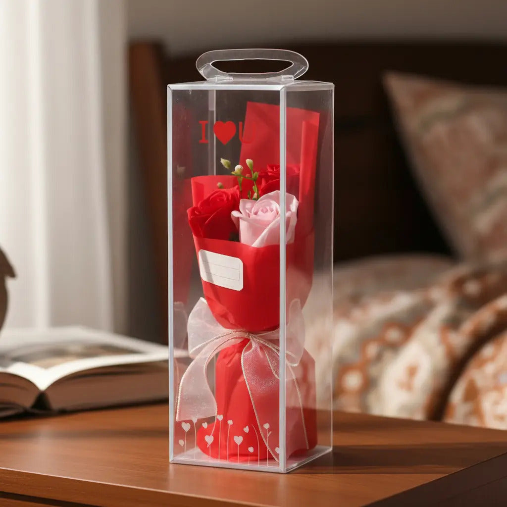 Detalle Romántico Con 3 Rosas Infinitas Surimax