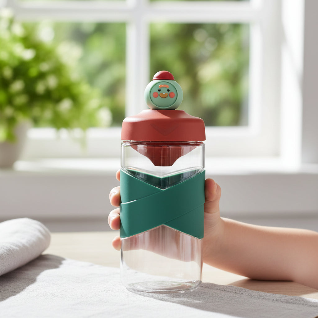 Botella Niños 500ml Acrílica Con Filtro Para Té Y Jugos