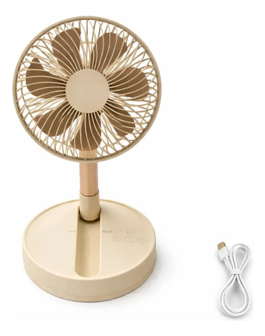 Ventilador De Mesa F46d Oscilante Recargable Con Usb