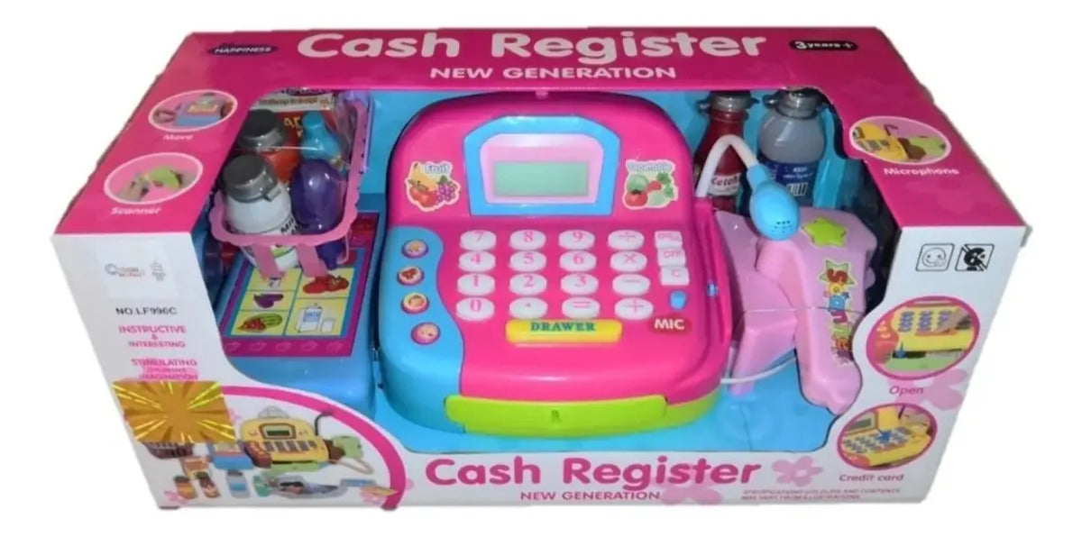 Caja Registradora Infantil Candy Toys Con 11 Accesorios