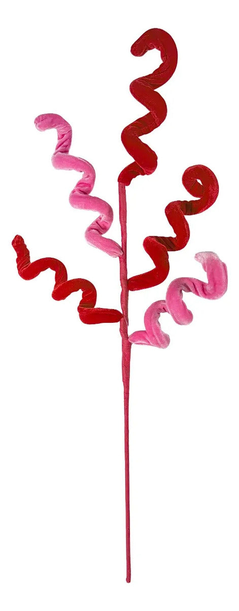 Vara Lluvia con Curlis Rosa y Rojo Candy Land 30cm