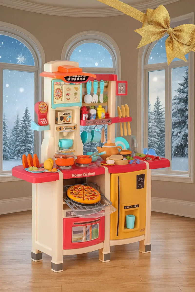 Cocina Marca Candy Toys Coral Con 5 Funciones 65 Piezas