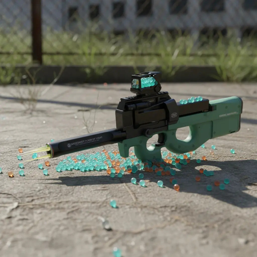 Pistola De Balas De Gel Candy Toys P90 Con 50,000 Balas