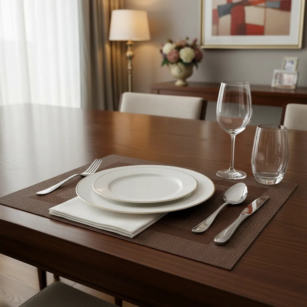 Manteles Individuales Decorativos 6 Piezas Efecto Satinado