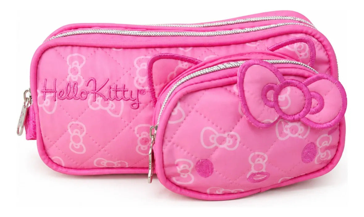 Lapicera Ruz Hello Kitty Fucsia Doble Cierre Acolchada