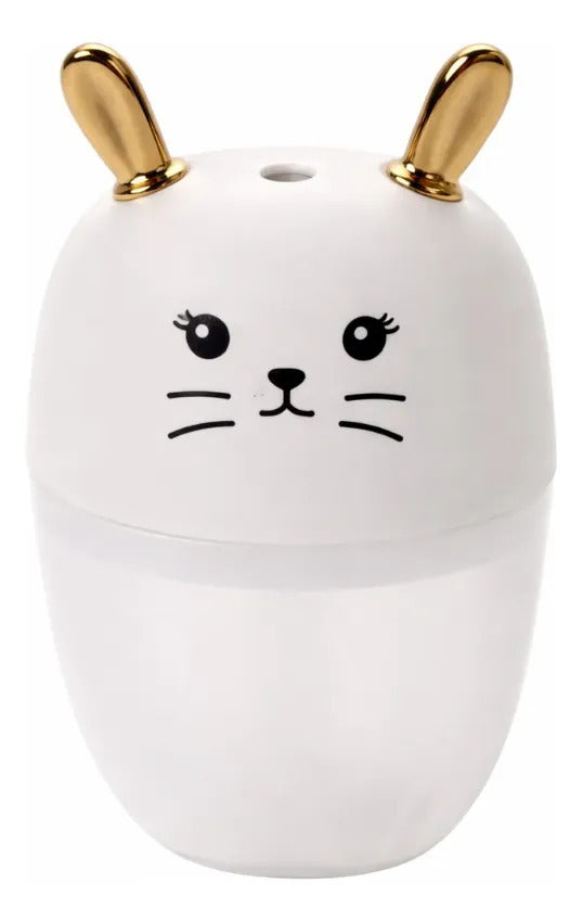 Mini Humidificador Conejo 220 Ml Con Luz Y 8 Esencias