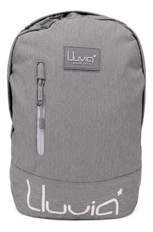 Mochila Universitaria Lluvia Gris Con 2 Compartimientos