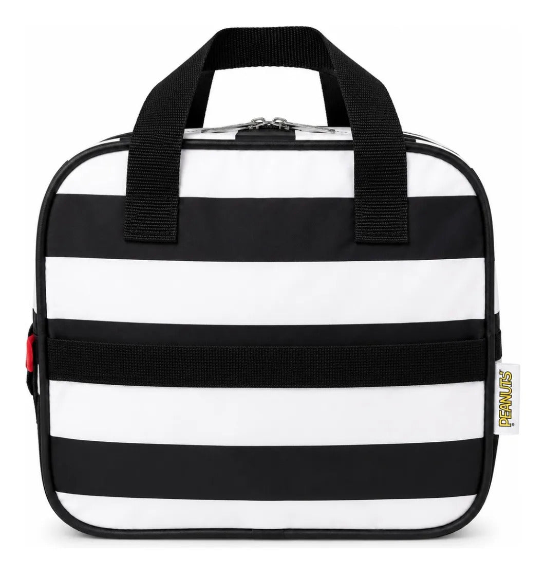 Lonchera Térmica Yadatex Snoopy Rayas Blanco Y Negro
