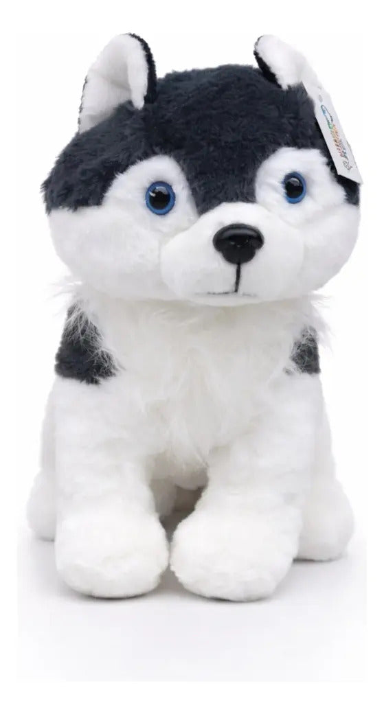 Peluche Husky Realista Esponjoso 33×35×22 Cm Candy Toys