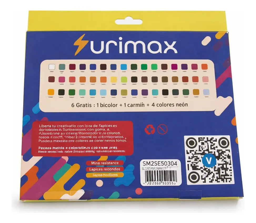 Lápices De Colores 54 Piezas Presentación Grande Surimax