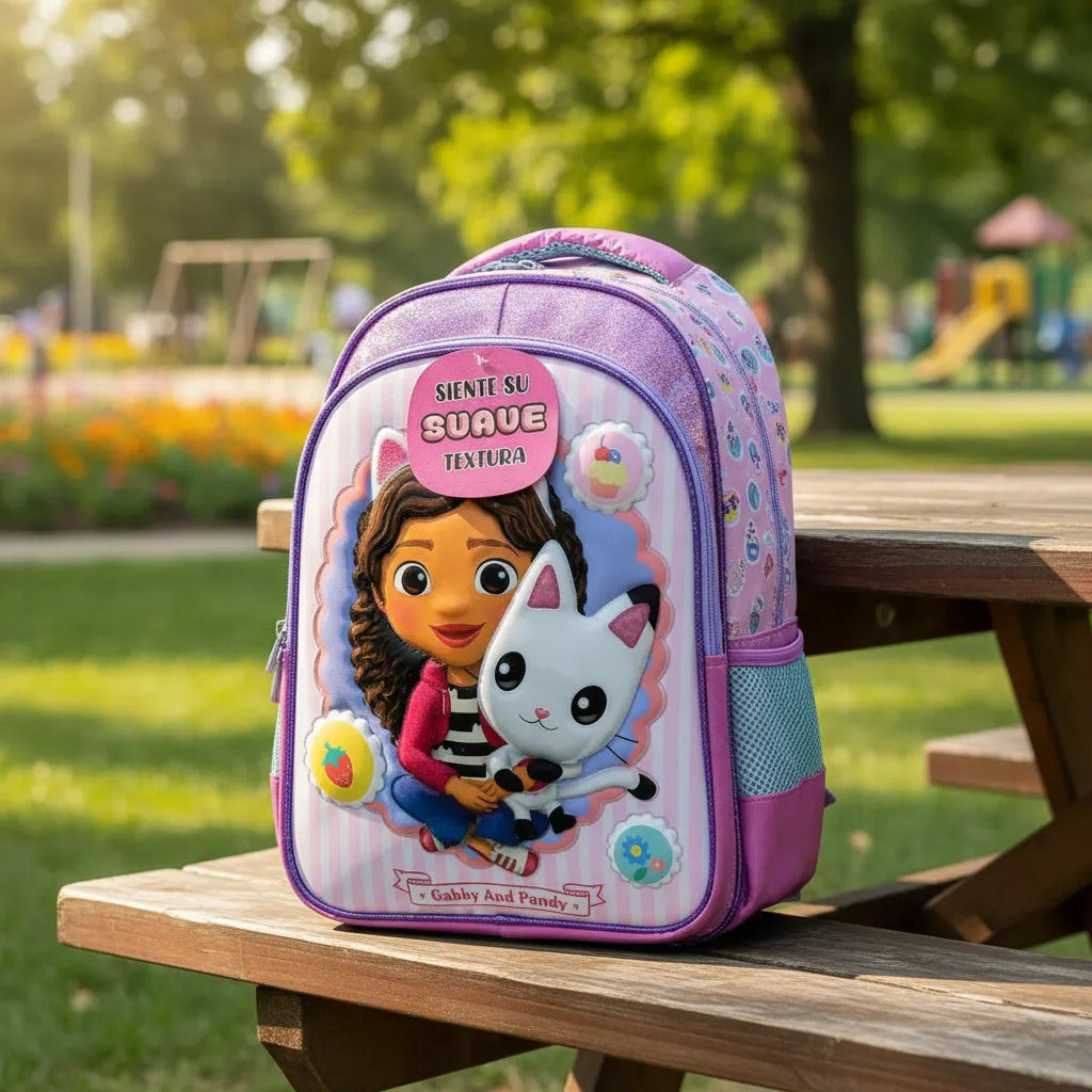 Mochila Escolar Gabby Dollhouse Suave Al Tacto Fotorama