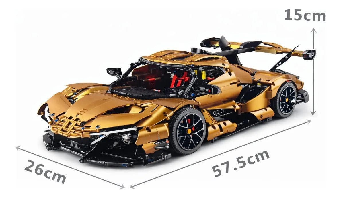 Super Car Hypercar De Bloques Rc 3668 Piezas Escala 1:8