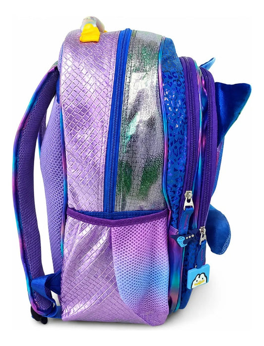 Mochila Escolar Cheshire Cat Guerreras K-pop Con Luz