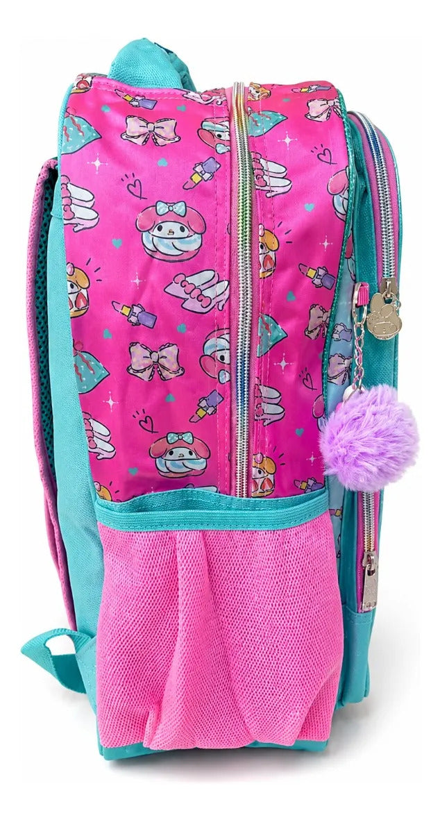 Mochila Primaria Ruz My Melody Con Corazón De Confeti