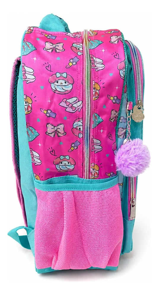 Mochila Primaria Ruz My Melody Con Corazón De Confeti