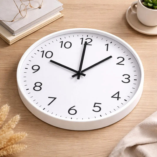Reloj De Pared 29x4x29 Cm Minimalista Blanco Marco Delgado