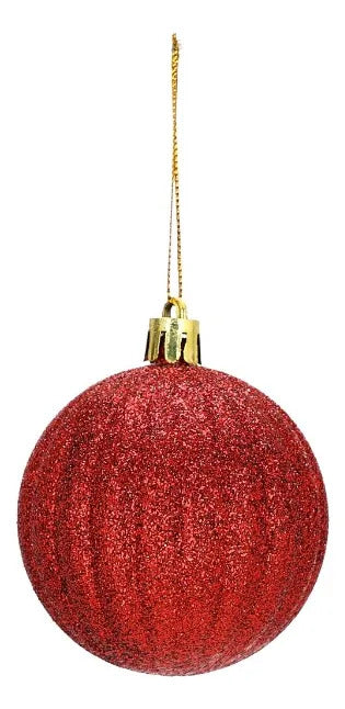 Esferas Navideñas lluvia Set 74 Piezas Rojo Cereza Surtidas
