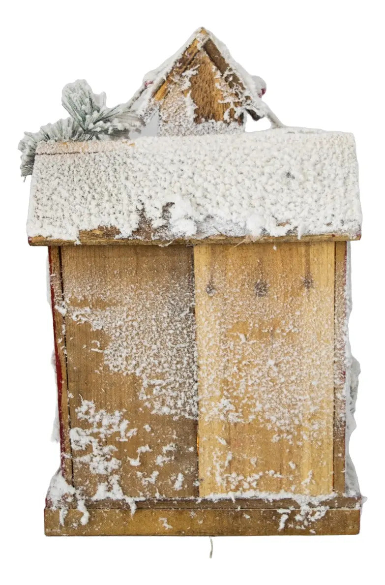 Casa Navideña Decorativa Con Luz Y Nieve 52x14x30 Cm