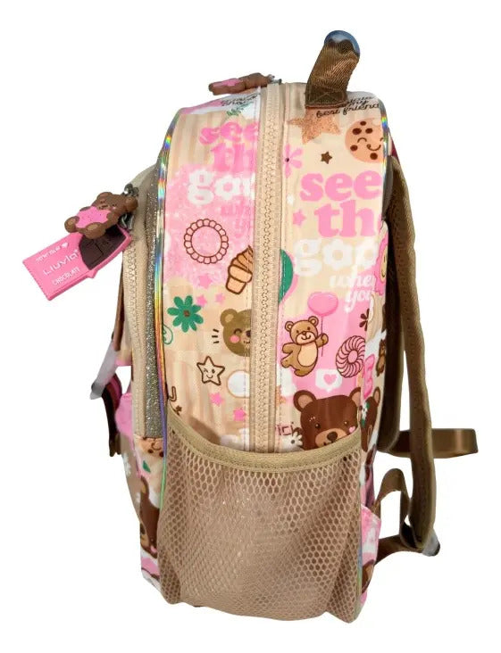 Mochila Kinder Marca Lluvia Oso Emojis