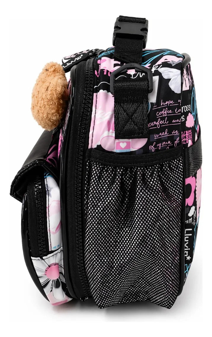 Set De 3 Piezas Mochila Lluvia Soft Mood Con Llaveros