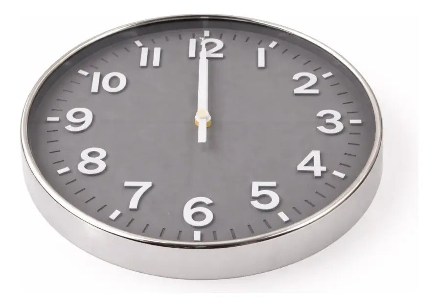 Reloj De Pared Contemporáneo 30x4x30 Cm Dos Colores