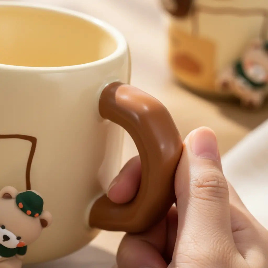 Taza Personalizable Con Pines Y Cuchara Metálica 380ml