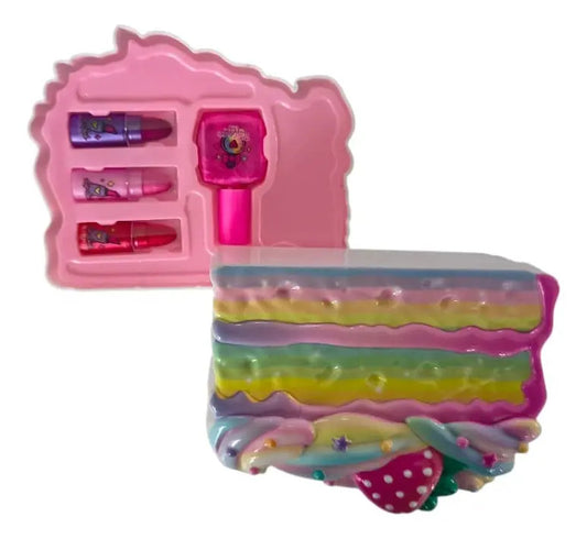 Set De Maquillaje En Estuche Rebanada De Pastel Candy Toys