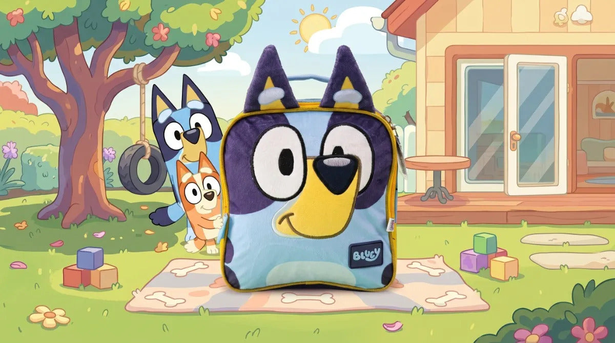 Lonchera Mochila Térmica Fotorama Bluey Afelpada 3d Azul