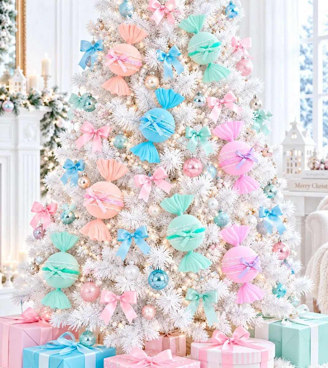 Caramelos Navideños Lluvia Pastel 12 Piezas