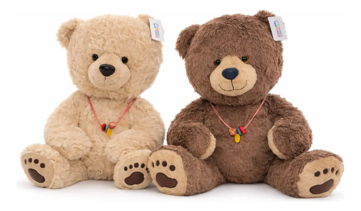 Peluche Clásico Oso De 41x34x36 Cm Dos Colores Candy Toys