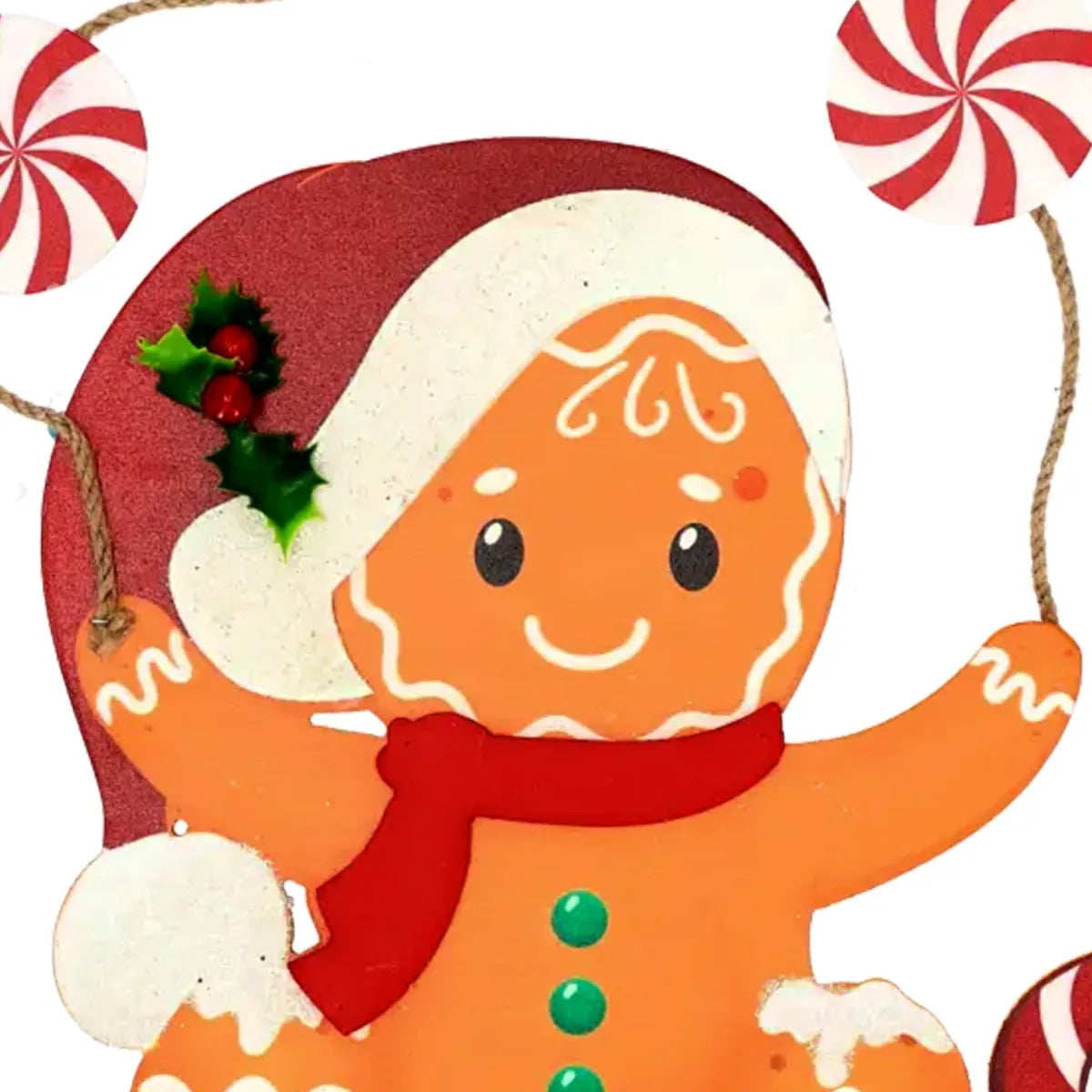 Decoración Lluvia Galleta De Jengibre Con Dulces Navidad
