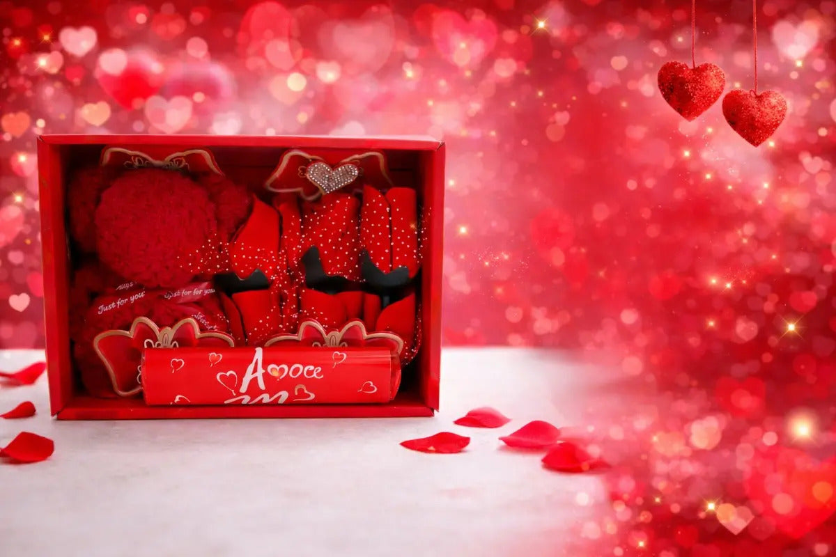 Arreglo Romántico De San Valentín Con Rosas Pergamino